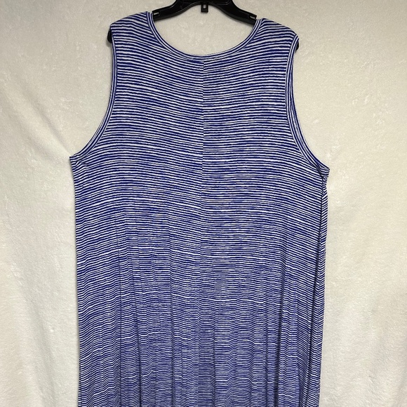 Philosophy Women's Dress 3X Blue/White Striped Sleeveless Midi NWT - Picture 8 of 10